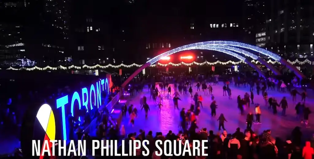 Nathan Phillips Square during christmas