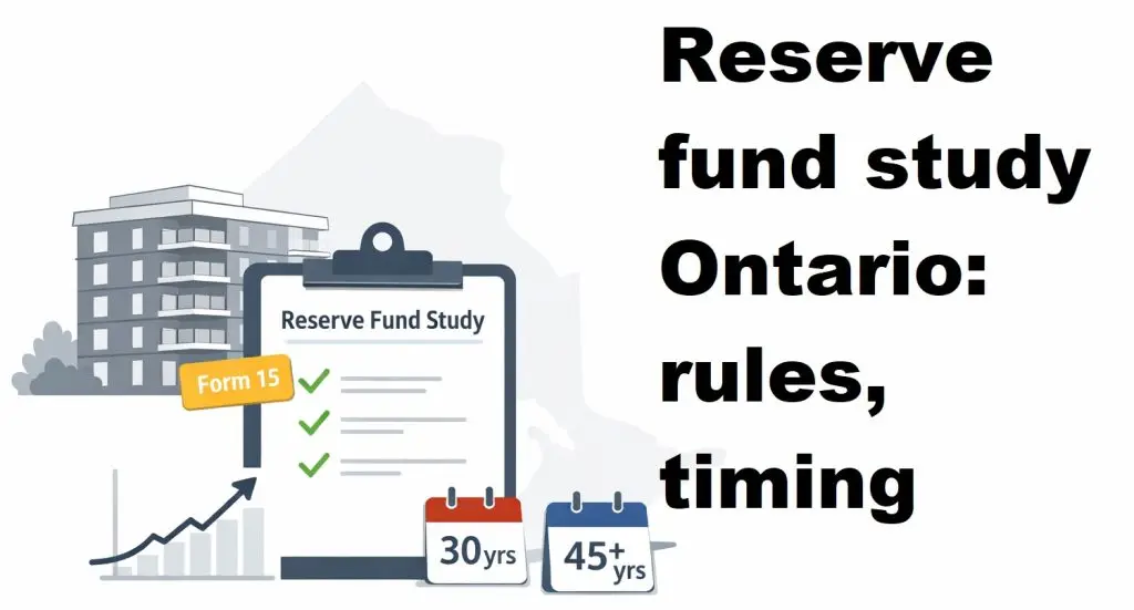 Reserve fund study Ontario: rules, timing, and red flags
