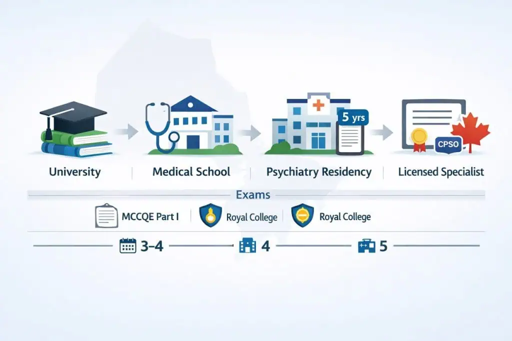 How to become psychiatrist in Ontario