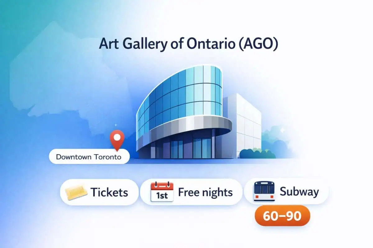 Art Gallery of Ontario: High-rise modern building representing learning in Ontario learning system, Toronto campus, Canada.