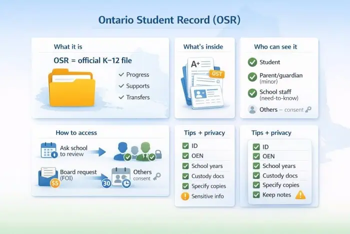 Ontario Student Record (OSR): what it is, who can see it, and how to request info
