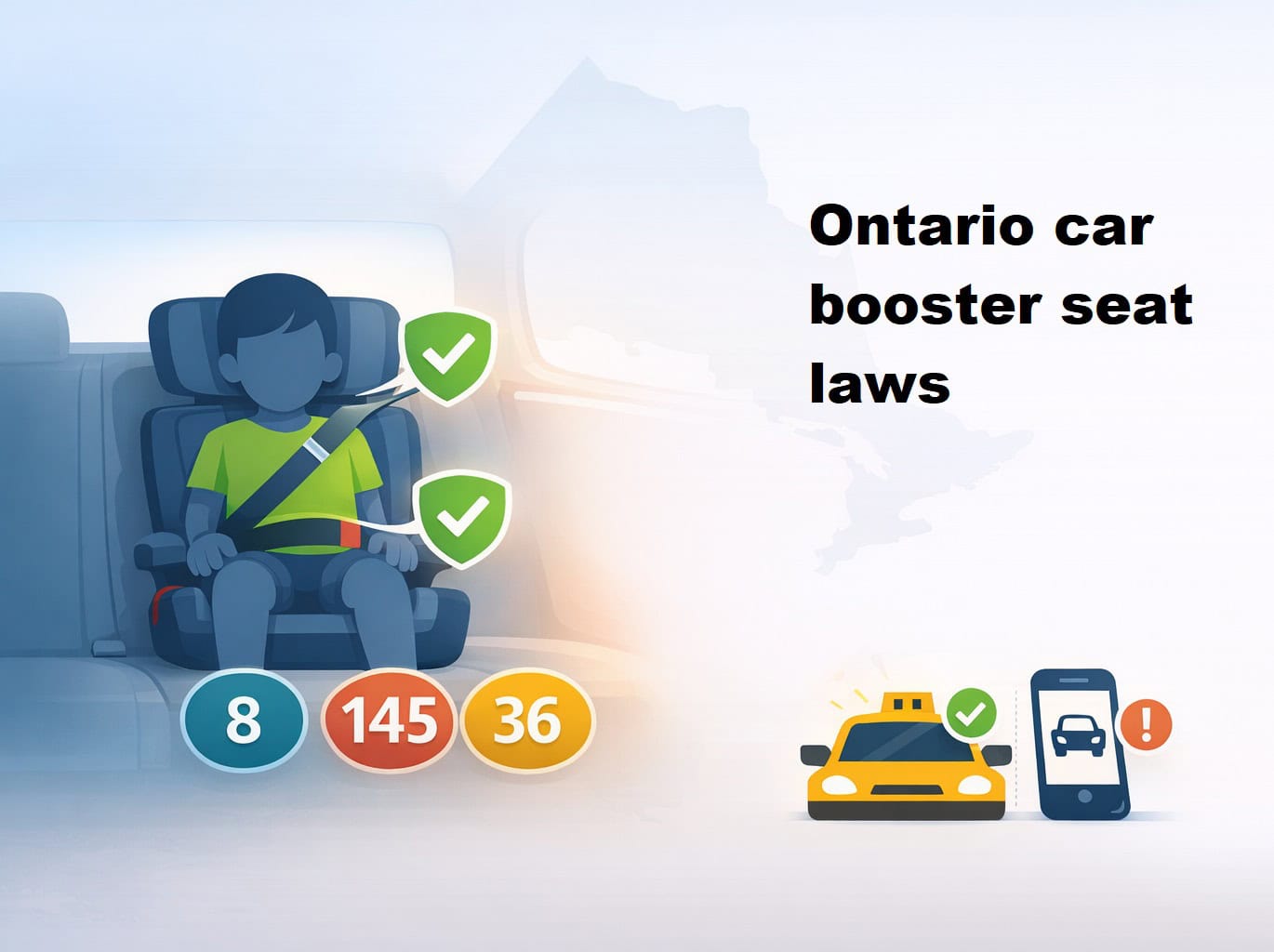 Ontario car booster seat laws: age, height, weight rules