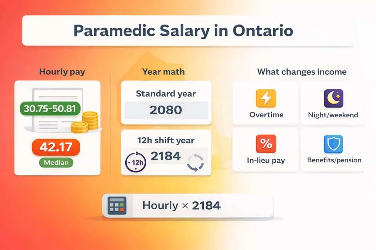 Paramedic salary Ontario: hourly pay and yearly income