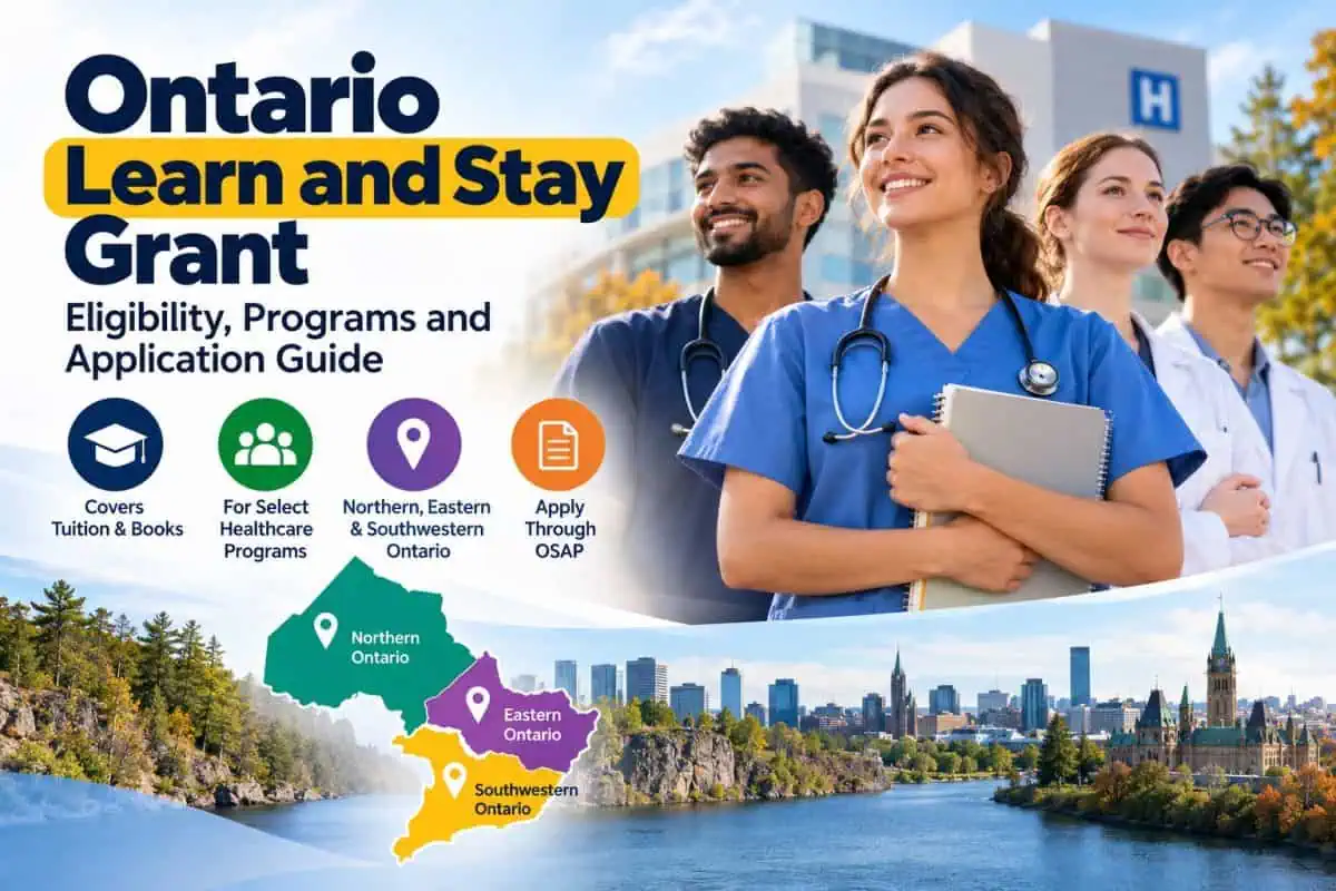 Ontario Learn and Stay Grant 2026–27: Eligibility, Programs and How to Apply 1 Ontario Learn and Stay Grant guide explaining healthcare education funding, eligible programs, regions and OSAP applications.